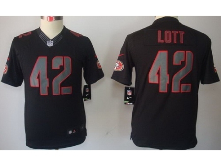 Nike San Francisco 49ers 42 Ronnie Lott Black Limited Impact NFL Jersey