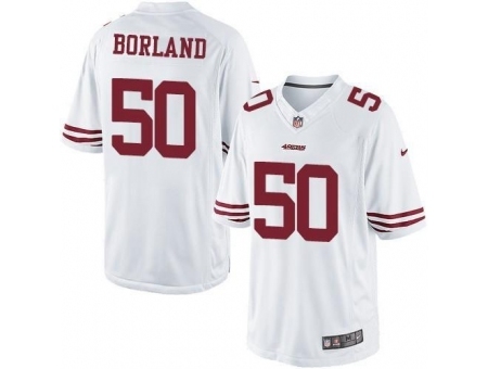 Nike San Francisco 49ers 50 Chris Borland White Limited NFL Jersey