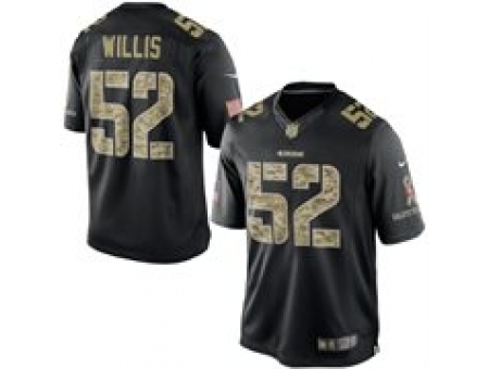 Nike San Francisco 49ers 52 Patrick Willis Black Limited Salute To Service NFL Jersey