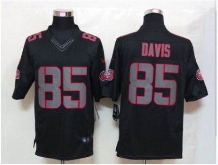 Nike San Francisco 49ers 85 Vernon Davis Black Limited Impact NFL Jersey