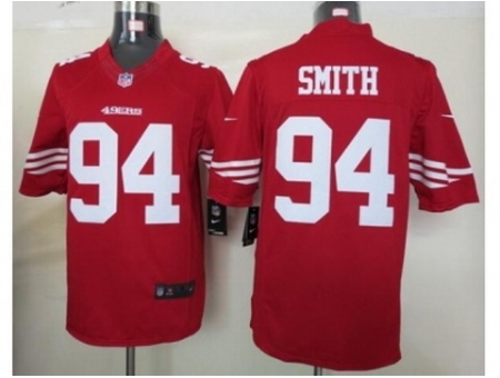 Nike San Francisco 49ers 94 Justin Smith Red Limited NFL Jersey