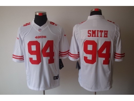 Nike San Francisco 49ers 94 Justin Smith White Limited NFL Jersey