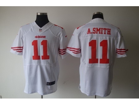 Nike San Francisco 49ers 11 Alex Smith White Elite NFL Jersey