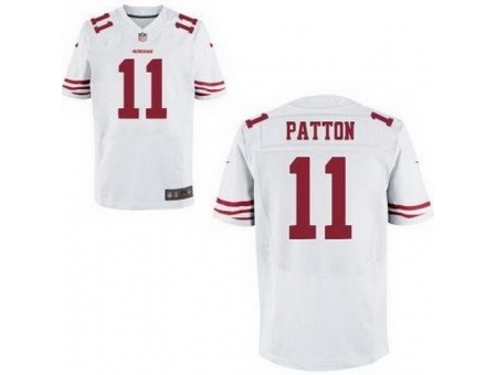 Nike San Francisco 49ers 11 Quinton Patton White Elite NFL Jersey