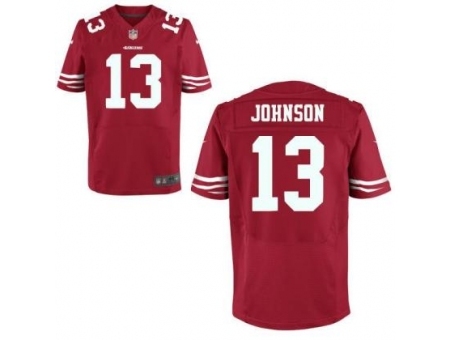 Nike San Francisco 49ers 13 Steve Johnson Red Elite NFL Jersey