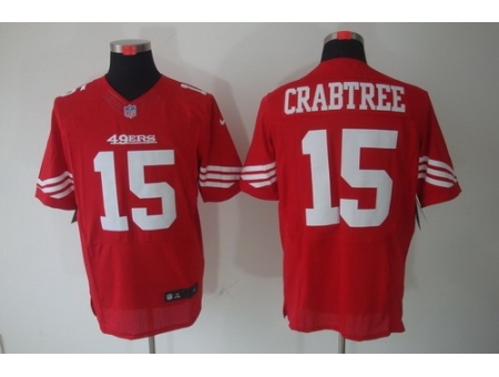 Nike San Francisco 49ers 15 Michael Crabtree Red Elite NFL Jersey