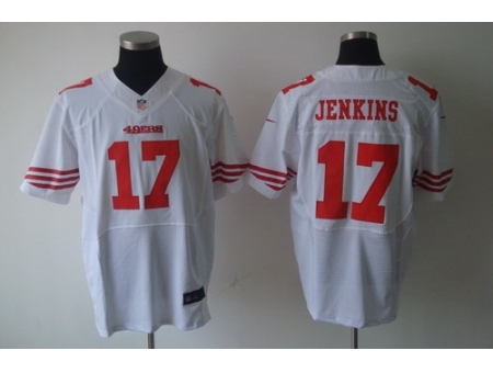 Nike San Francisco 49Ers 17 A.J. Jenkins White Elite NFL Jersey