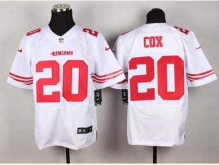 Nike San Francisco 49ers 20 Perrish Cox White Elite NFL Jersey