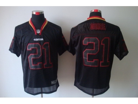 Nike San Francisco 49ers 21 Frank Gore Black Elite Lights Out NFL Jersey