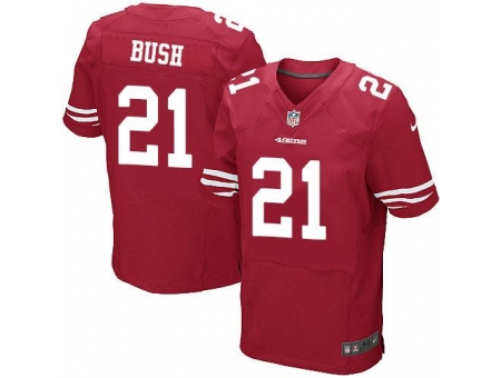 Nike San Francisco 49ers 21 Reggie Bush Red Elite NFL Jersey