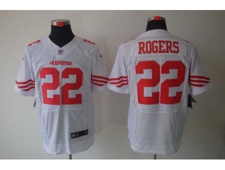 Nike San Francisco 49ers 22 Carlos Rogers White Elite NFL Jersey