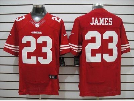 Nike San Francisco 49ers 23 LaMichael James Red Elite NFL Jersey