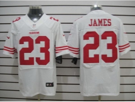 Nike San Francisco 49ers 23 LaMichael James White Elite NFL Jersey