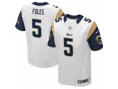 Nike St. Louis Rams 5 Nick Foles white Elite NFL Jersey