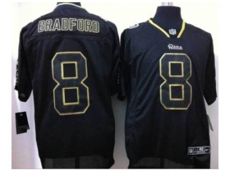 Nike St. Louis Rams 8 Sam Bradford black Elite lights out NFL Jersey