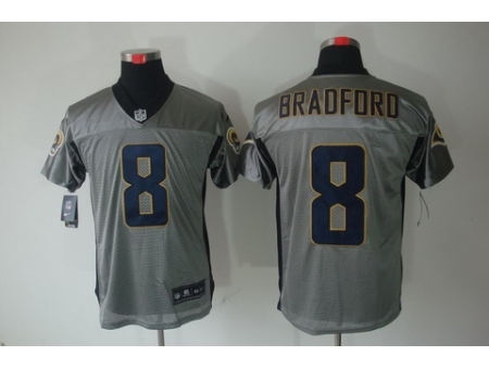 Nike St. Louis Rams 8 Sam Bradford Grey Elite Shadow NFL Jersey