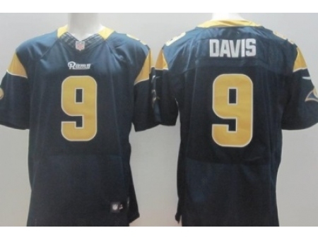 Nike St. Louis Rams 9 Austin Davis Blue Elite NFL Jersey