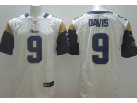 Nike St. Louis Rams 9 Austin Davis White Elite NFL Jersey