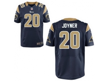 Nike St. Louis Rams 20 LaMarcus Joyner Blue Elite NFL Jersey