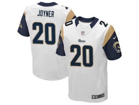 Nike St. Louis Rams 20 Lamarcus Joyner Elite White NFL Jersey