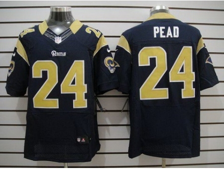 Nike St. Louis Rams 24 Isaiah Pead Dark Blue Elite NFL Jersey