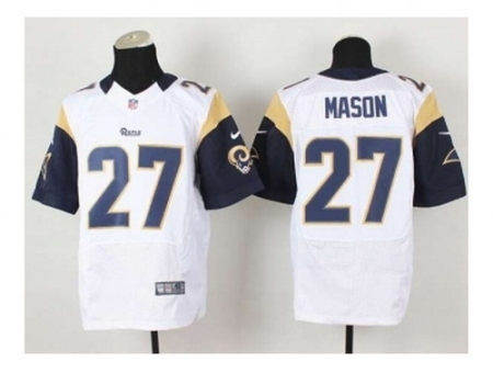 Nike St. Louis Rams 27 Tre Mason white Elite NFL Jersey