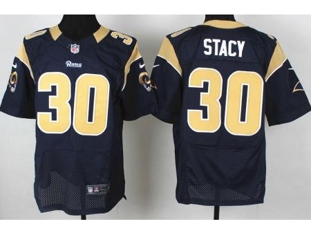 Nike St. Louis Rams 30 Zac Stacy Blue Elite NFL Jersey