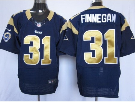 Nike St. Louis Rams 31 Cortland Finnegan Blue Elite NFL Jersey