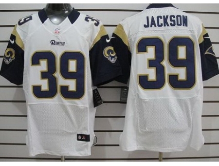 Nike St. Louis Rams 39 Steven Jackson White Elite NFL Jersey