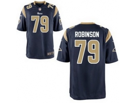 Nike St. Louis Rams 79 Greg Robinson Blue Elite NFL Jersey