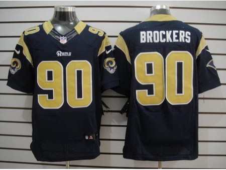 Nike St. Louis Rams 90 Michael Brockers Blue Elite NFL Jersey