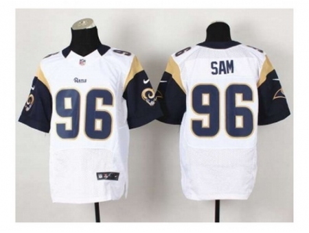 Nike St. Louis Rams 96 Michael Sam white Elite NFL Jersey