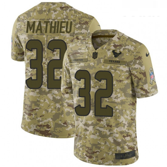 Youth Nike Houston Texans 32 Tyrann Mathieu Limited Camo 2018 Sa