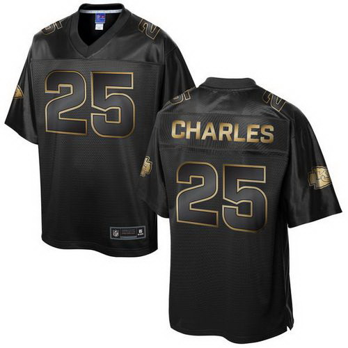 Nike Chiefs #25 Jamaal Charles Pro Line Black Gold Collection Me