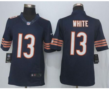 nike nfl jerseys chicago bears 13 white blue[nike limited][white