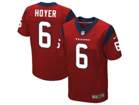 Nike Houston Texans 6 Brian Hoyer Red Elite NFL Jersey