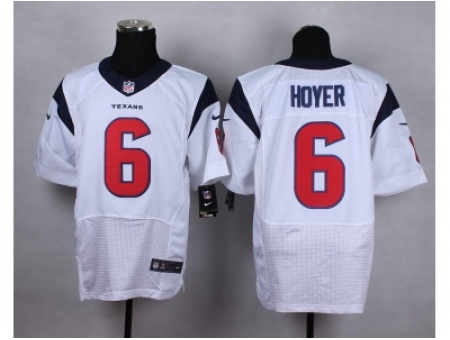 Nike Houston Texans 6 Brian Hoyer White Elite NFL Jersey