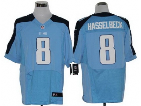 Nike Tennessee Titans 8 Matt Hasselbeck Light Blue Elite NFL Jersey