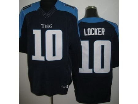 Nike Tennessee Titans 10 Jake Locker Dark Blue Elite NFL Jersey