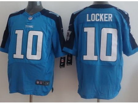 Nike Tennessee Titans 10 Jake Locker Light Blue Elite Nike NFL Jersey