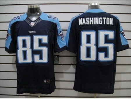 Nike Tennessee Titans 85 Nate Washington Dark Blue Elite NFL Jersey