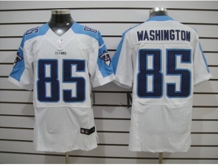 Nike Tennessee Titans 85 Nate Washington White Elite NFL Jersey