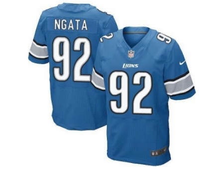 Nike Detroit Lions 92 Haloti Ngata blue Elite NFL Jersey