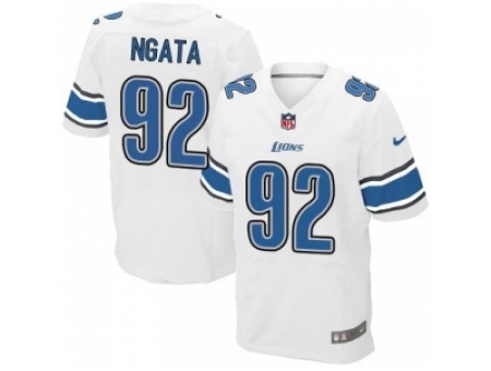 Nike Detroit Lions 92 Haloti Ngata White Elite NFL Jersey