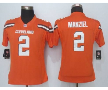 nike women nfl jerseys cleveland browns 2 manziel orange[nike limited][new style]