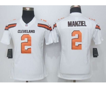 nike women nfl jerseys cleveland browns 2 manziel white[nike limited][new style]