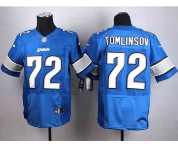 nike nfl jerseys detroit lions 72 tomlinson blue[Elite]