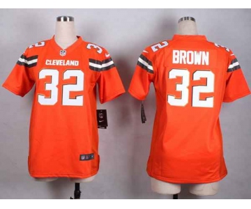 nike women nfl jerseys cleveland browns 32 brown orange[nike][new style]