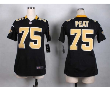 nike women nfl jerseys new orleans saints 75 peat black[nike]