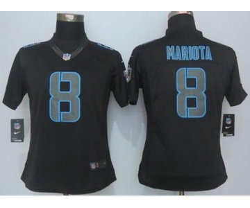 nike women nfl jerseys tennessee titans 8 mariota black[nike impact limited][mariota]